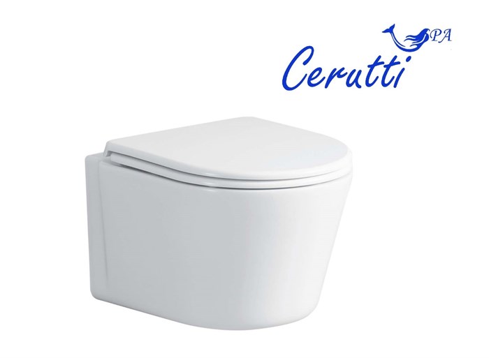 Унитаз SANTA Aria подвесной безободковый широкий Cerutti SPA CT9666 (485х410х355) CT9666 - фото 6524