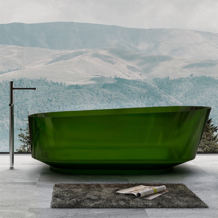 Прозрачная ванна ABBER Kristall AT9706Emerald зеленая - фото 8027