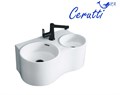 Раковина Double AMI (620х380х300) двойная подвесная Cerutti SPA СТ9701 - фото 6141